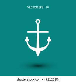 anchor icon vector, flat design best vector icon