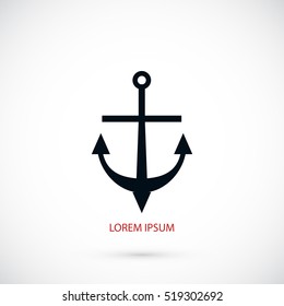 anchor icon vector, flat design best vector icon