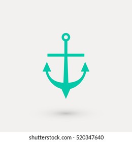 anchor icon vector, flat design best vector icon