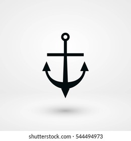 anchor icon vector, flat design best vector icon