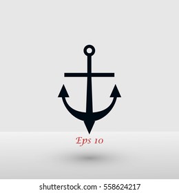 anchor icon vector, flat design best vector icon