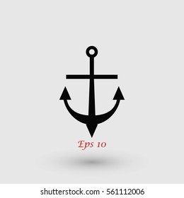 anchor icon vector, flat design best vector icon