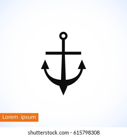 anchor icon vector, flat design best vector icon