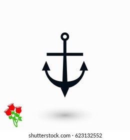 anchor icon vector, flat design best vector icon