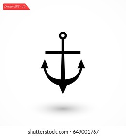 anchor icon vector, flat design best vector icon