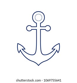 Anchor icon. Vector. Flat style black icon on white.