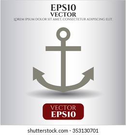 Anchor icon vector illustration