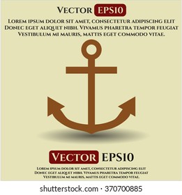 Anchor icon vector illustration