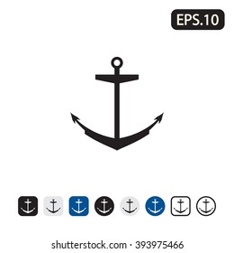 Anchor icon. Vector illustration.