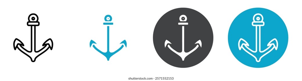 anchor icon Vector illustration in black