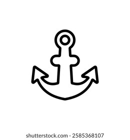 anchor icon Vector illustration in black