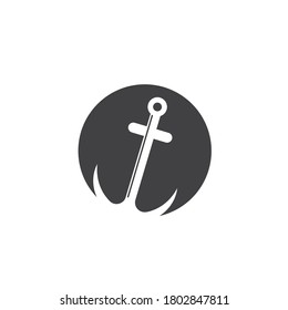 Anchor  icon  vector  illustration design template