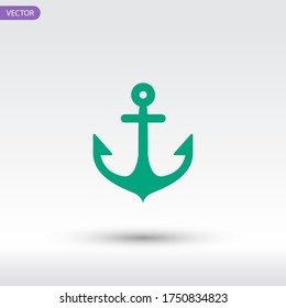Anchor icon. Vector illustration EPS 10.