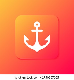Anchor icon. Vector illustration EPS 10.