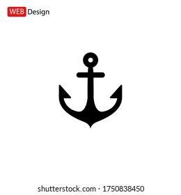 Anchor icon. Vector illustration EPS 10.