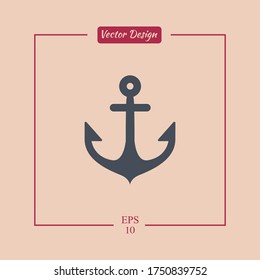 Anchor icon. Vector illustration EPS 10.