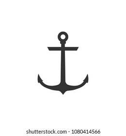 Anchor icon. Vector illustration, flat design.