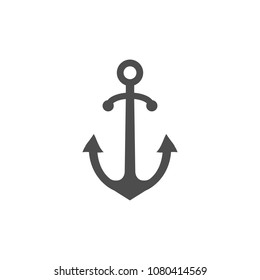 Anchor icon. Vector illustration, flat design.