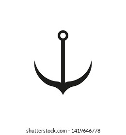 Anchor icon. Vector illustration. Flat design.