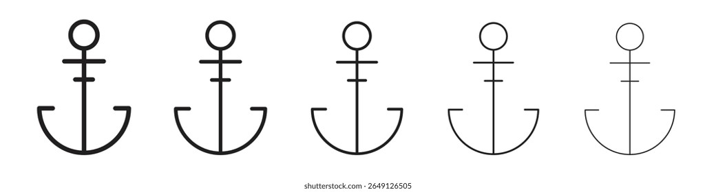 Ilustración vectorial del icono del ancla aislada
