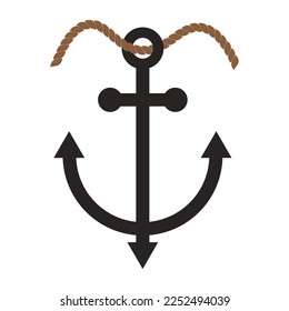 anchor icon vector illustration logo design
