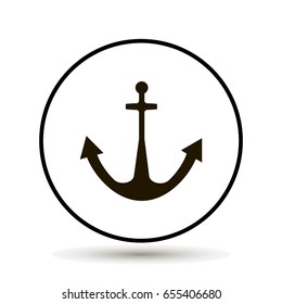 Anchor icon. Vector illustration on white background.