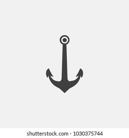 anchor icon vector illustration. ship icon vector.