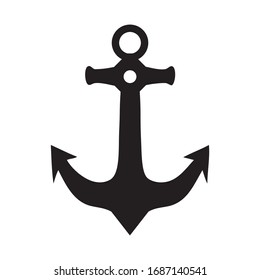 Anchor icon. Vector illustration of anchor for a ship.