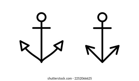 Anchor icon vector illustration. Anchor sign and symbol. Anchor marine icon.