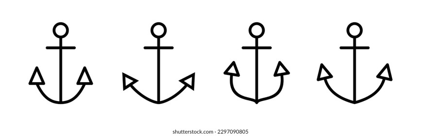 Anchor icon vector illustration. Anchor sign and symbol. Anchor marine icon.