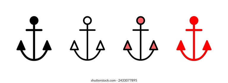 Anchor icon vector illustration. Anchor sign and symbol. Anchor marine icon.