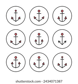 Anchor icon vector illustration. Anchor sign and symbol. Anchor marine icon.