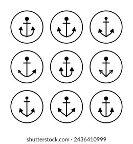 Anchor icon vector illustration. Anchor sign and symbol. Anchor marine icon.