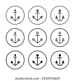 Anchor icon vector illustration. Anchor sign and symbol. Anchor marine icon.