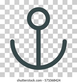 Anchor icon. Vector illustration style is flat iconic symbol, soft blue color, transparent background. Designed for web and software interfaces.
