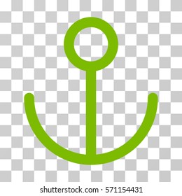 Anchor icon. Vector illustration style is flat iconic symbol, eco green color, transparent background. Designed for web and software interfaces.