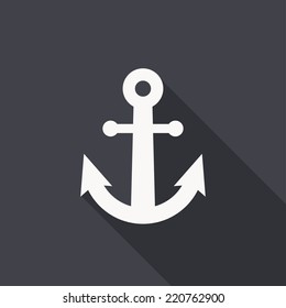 anchor icon , vector illustration,flat design