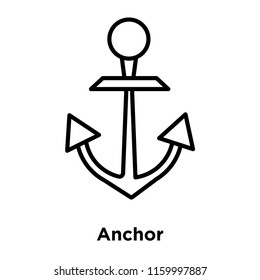 Anchor icon vector isolated on white background, Anchor transparent sign , line or linear sign, element design in outline style