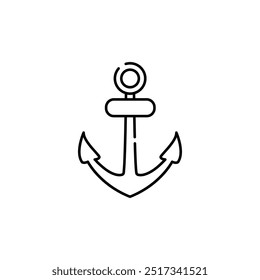 Anchor Icon Vector. Lineal or Linear art.