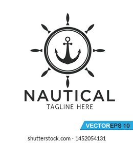 anchor icon vector logo  design illustration