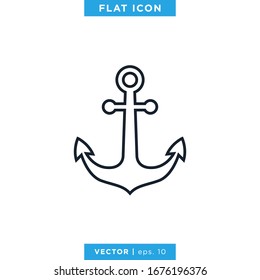 Anchor Icon Vector Logo Design Template