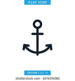 Anchor Icon Vector Logo Design Template