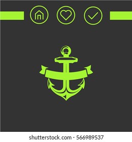 anchor icon vector. logo design.graphic image.simple icon for web
