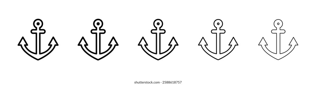 Anchor icon Vector logo sign