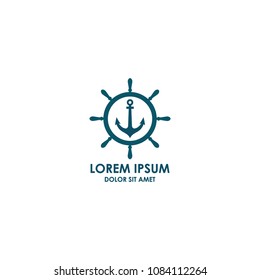 anchor icon vector logo template 