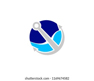 Anchor Icon Vector Logo Template Illustration Design