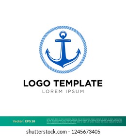 Anchor Icon Vector Logo Template Illustration Design. Vector EPS 10.