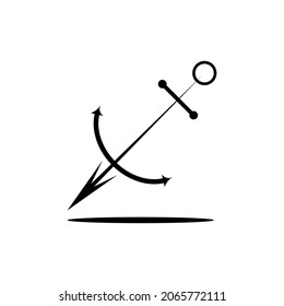 Vector De Icono De Anclaje En Fondo Blanco