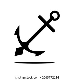 Vector De Icono De Anclaje En Fondo Blanco