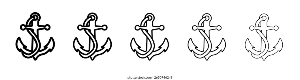 Icono de anclaje Vector de contorno símbolo o ilustración